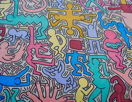 Un quadro dell'artista Keith Haring